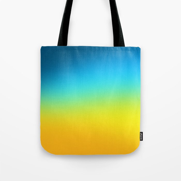 Navy Blue To Golden Yellow Gradient Tote Bag