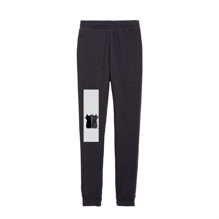 Black And White Cat Couple Kids Joggers