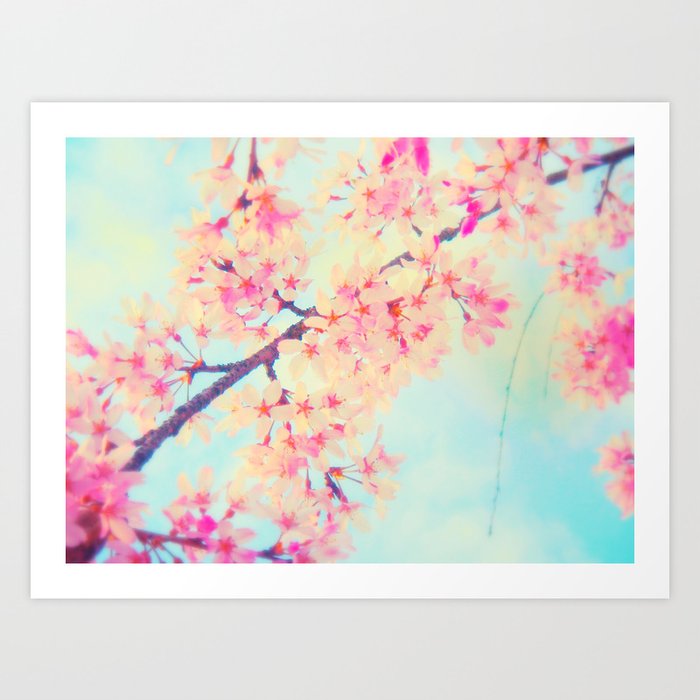 Cherry Blossom Pastel Room Decor Art Print By Transreal Society6 Cherry Blossom Pastel Room Decor Art Print