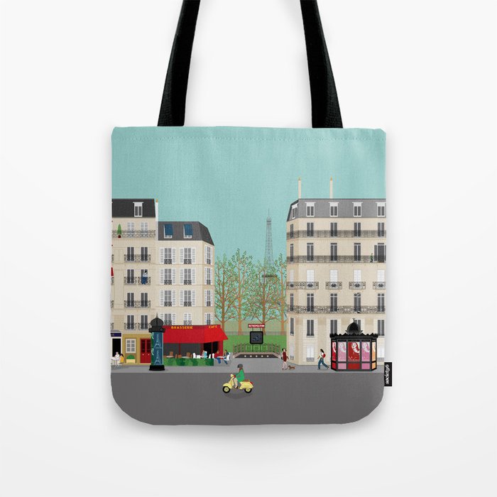 Paris Street Scene Design - Daytime Tote Bag