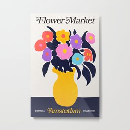 Amsterdam: Botanica Edition | Flower Market Metal Print | Leaves, Graphicdesign, Colorful, Matisse, Plants, Summer, Botanical, Market, Travel, Color 