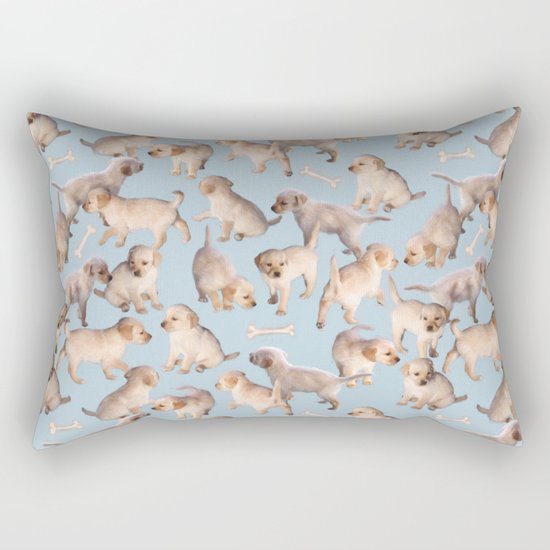 Too Many Puppies Rectangular Pillow
