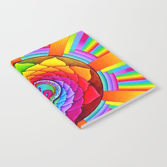 Healing Lotus Rainbow Yin Yang Mandala Notebook