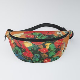 Floral abstraction based on the works of Van Gogh. The painting is made in oil on canvas under the influence of solvents. Fanny Pack