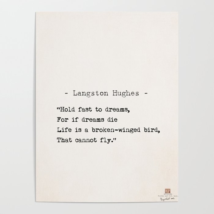 Langston Hughes quote Poster