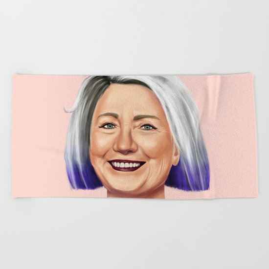 Hipstory - Hillary Clinton Beach Towel
