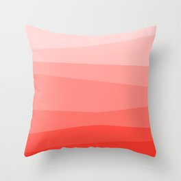 Diagonal Living Coral Gradient Throw Pillow