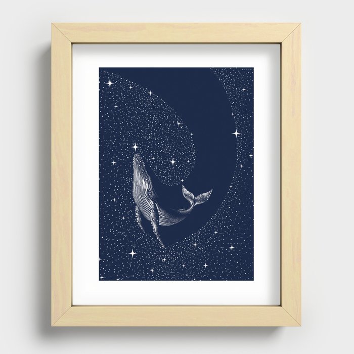 starry whale Recessed Framed Print