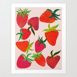 Strawberry Harvest Art Print
