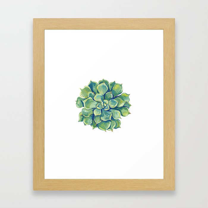 November Succulents Framed Art Print