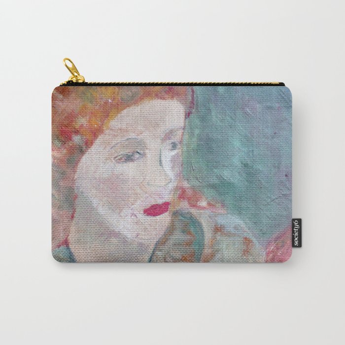 Woman in green Carry-All Pouch