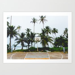 Basketball on Isla Bastimento, Bocas del Toro, Panama Art Print
