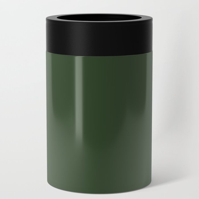 Dark Green Solid Color Pantone Douglas Fir 19-0220 TCX Shades of Green Hues Can Cooler