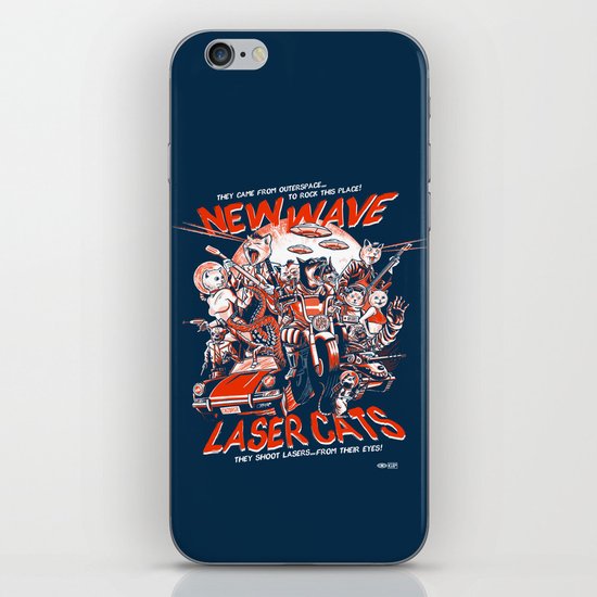 New Wave Laser Cats iPhone Skin