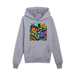 Colorful Happy Graffiti Creatures for you by Emmanuel Signorino Kids Pullover Hoodie