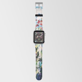 Pastel abstract blooming poppy field summer landscape digital painting Apple Watch Band