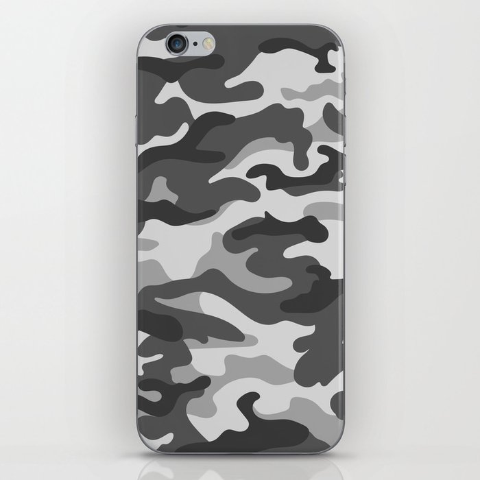 Black Wavy Grunge Pattern iPhone Skin