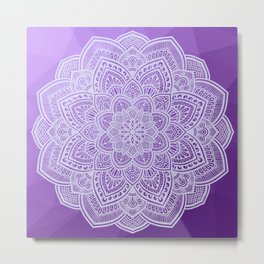 Mandala Purple Metal Print