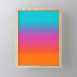 Technicolor Ombre Framed Mini Art Print
