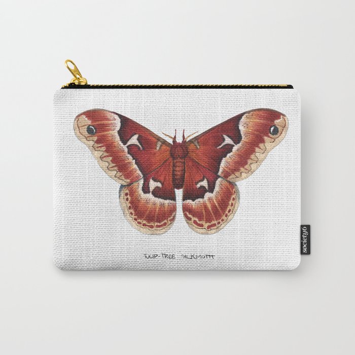 Tuliptree Silkmoth (Callosamia angulifera) Carry-All Pouch