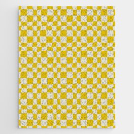 Warped Yellow Checker Jigsaw Puzzle