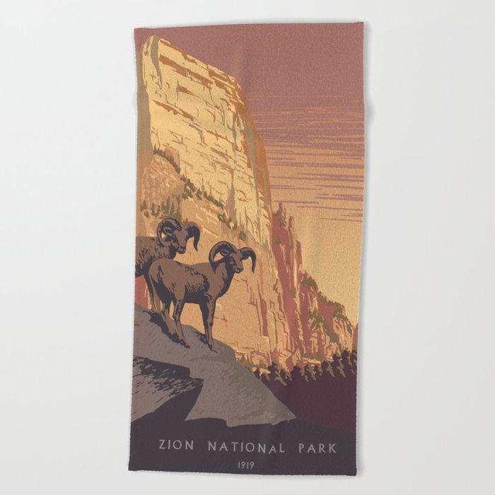 Zion National Park Dawn Beach Towel