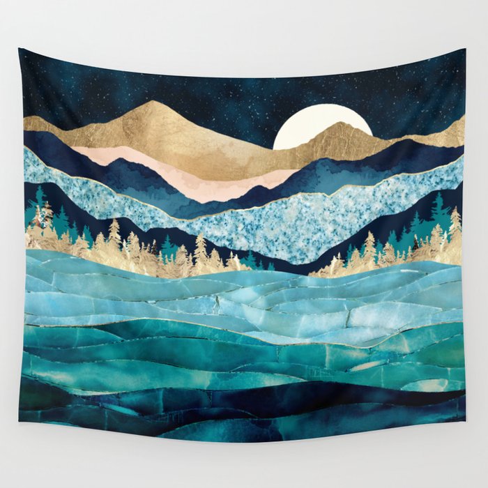 Midnight Ocean Wall Tapestry
