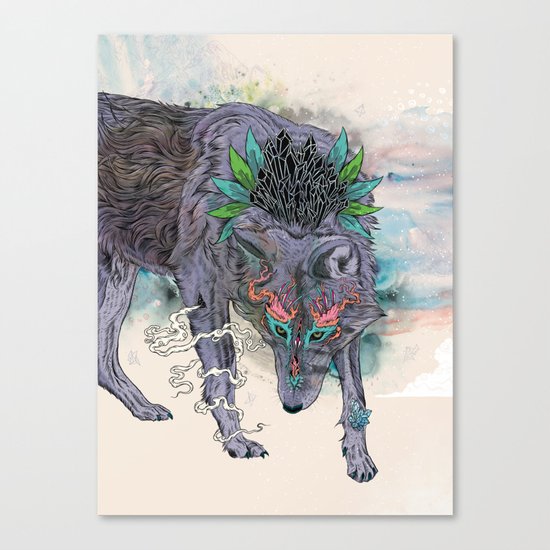 Journeying Spirit (wolf) Canvas Print