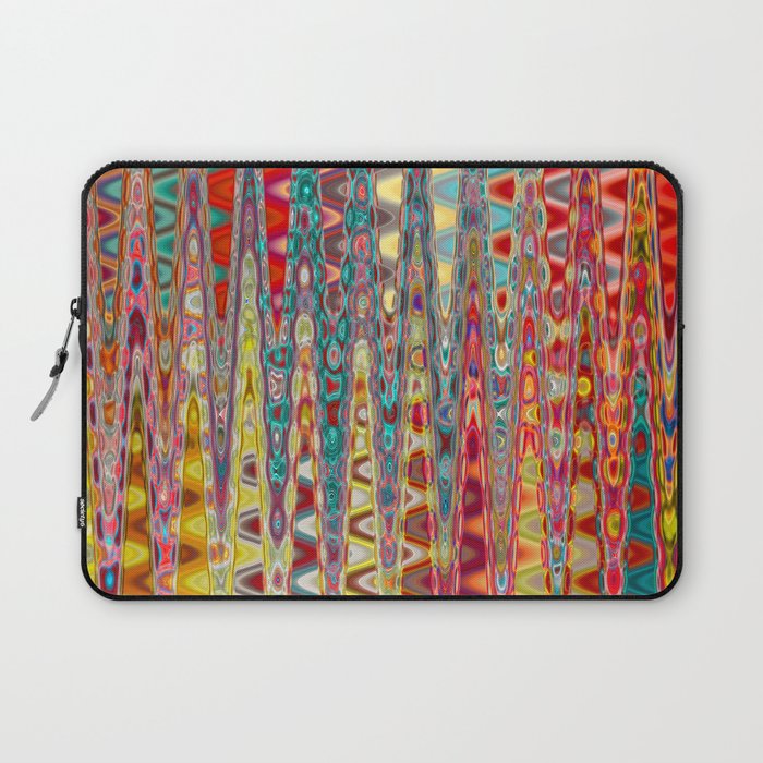 Psychedelic Zigzag Pattern Laptop Sleeve