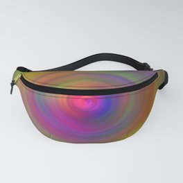 Green pink fluid swirl Fanny Pack