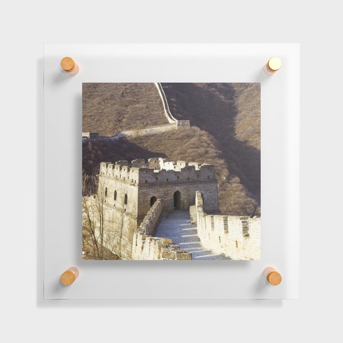 China Photography - The Great Wall Of China By The Grassy Mountain Floating Acrylic Print