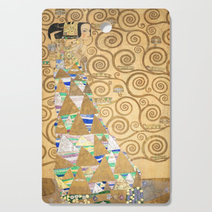 Gustav Klimt - Expectation, Stoclet Frieze Cutting Board