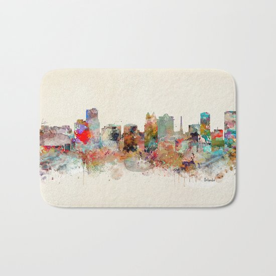 orlando florida skyline Bath Mat