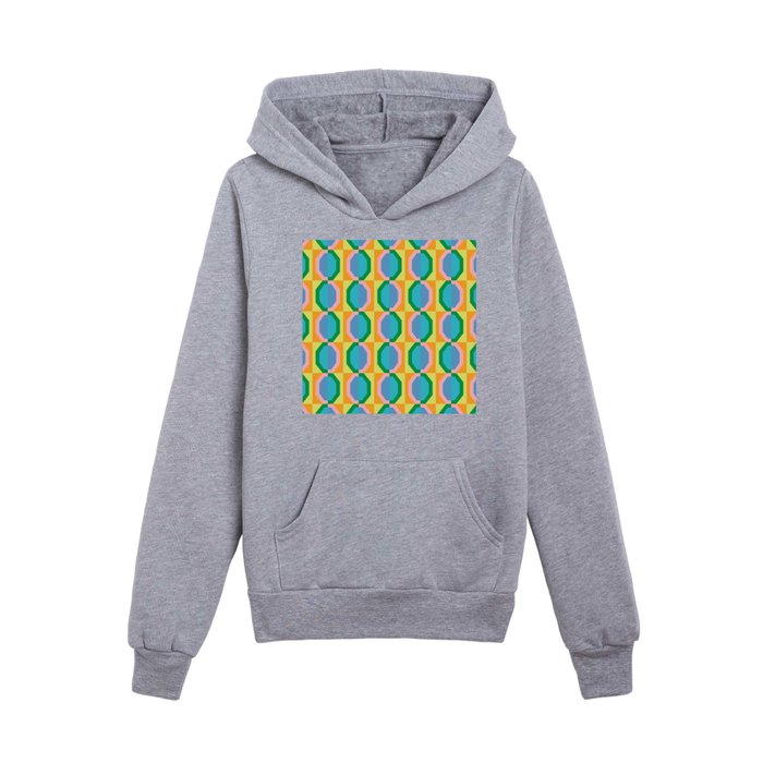 Colorful Whimsical Shapes 4 Kids Pullover Hoodie