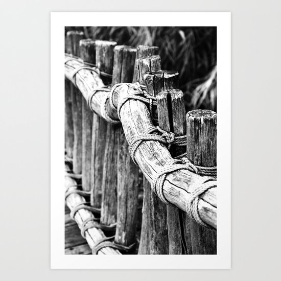 wooden bridge Art Print