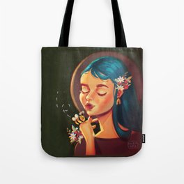 Girl with bee Tote Bag