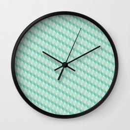 Green Pattern Wall Clock