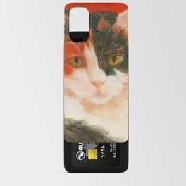 Classical calico cat portrait oil painting Android Card Case