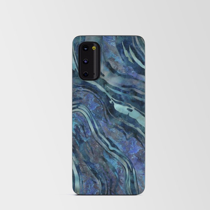 Blue Teal Luxury Gemstone Marble Texture Android Card Case