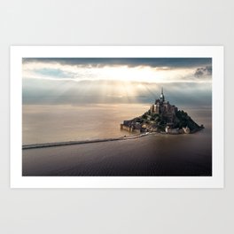 Mont Saint Michel island, Southern France Art Print