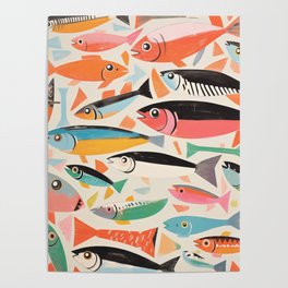 Swimming Fish Poster