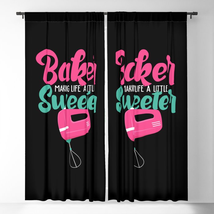 Baker Bakery Baking Bread Bake Blackout Curtain