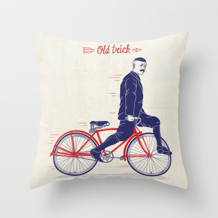 Old Style Trick Throw Pillow