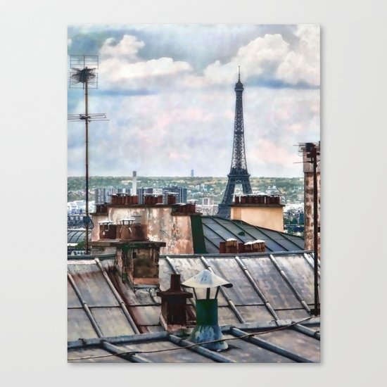 Montmartre Rooftop Canvas Print
