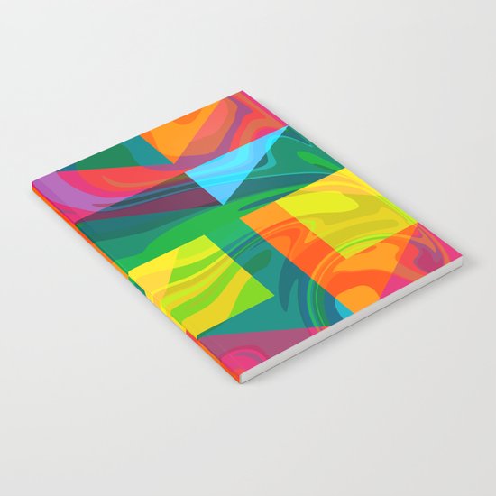 Funky geometric pattern Notebook