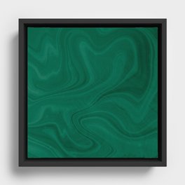 Swirl Marble (emerald green) Framed Canvas