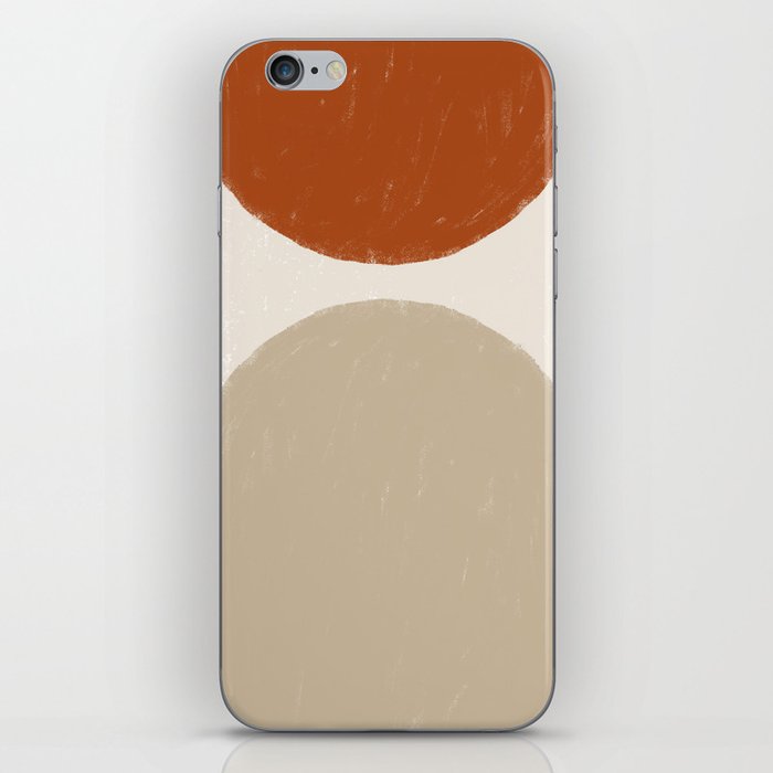 Minimalist Abstract Shapes (burnt orange/tan) iPhone Skin