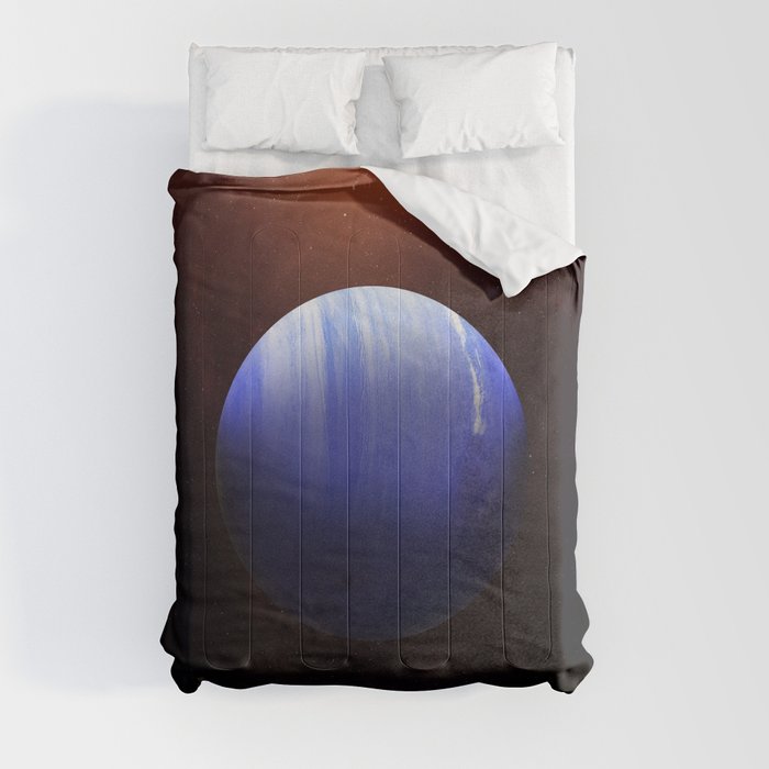 Neptune planet. Poster background illustration. Comforter