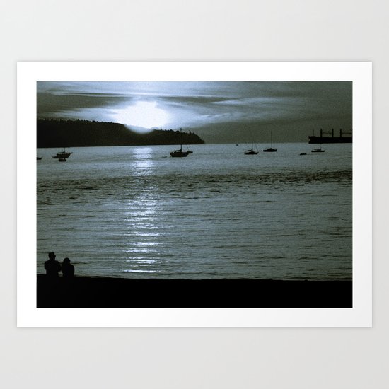 watching the sun set Art Print