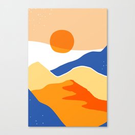 Colorful mountain landscape abstract print Canvas Print